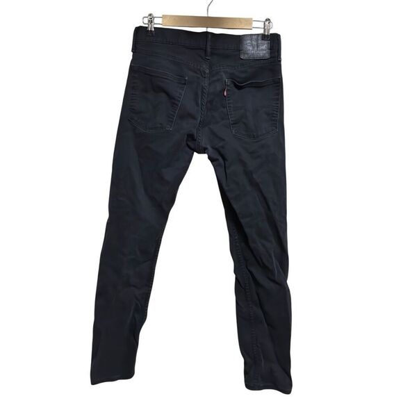 Men’s Levi's 513 Jeans Mens 30x32 Black Denim Slim Straight Pockets Mid Rise Str - Picture 2 of 3
